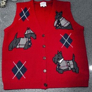 Vintage 1993 Susan Bristol 100% Shetland wool vest